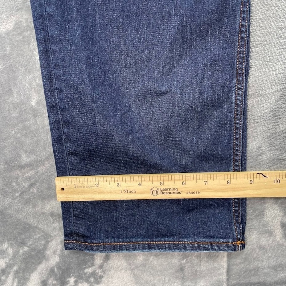 Robert Graham Classic Yates Jeans Mens 38x35 Blue Dark Wash Straight Denim Pants - Picture 10 of 10